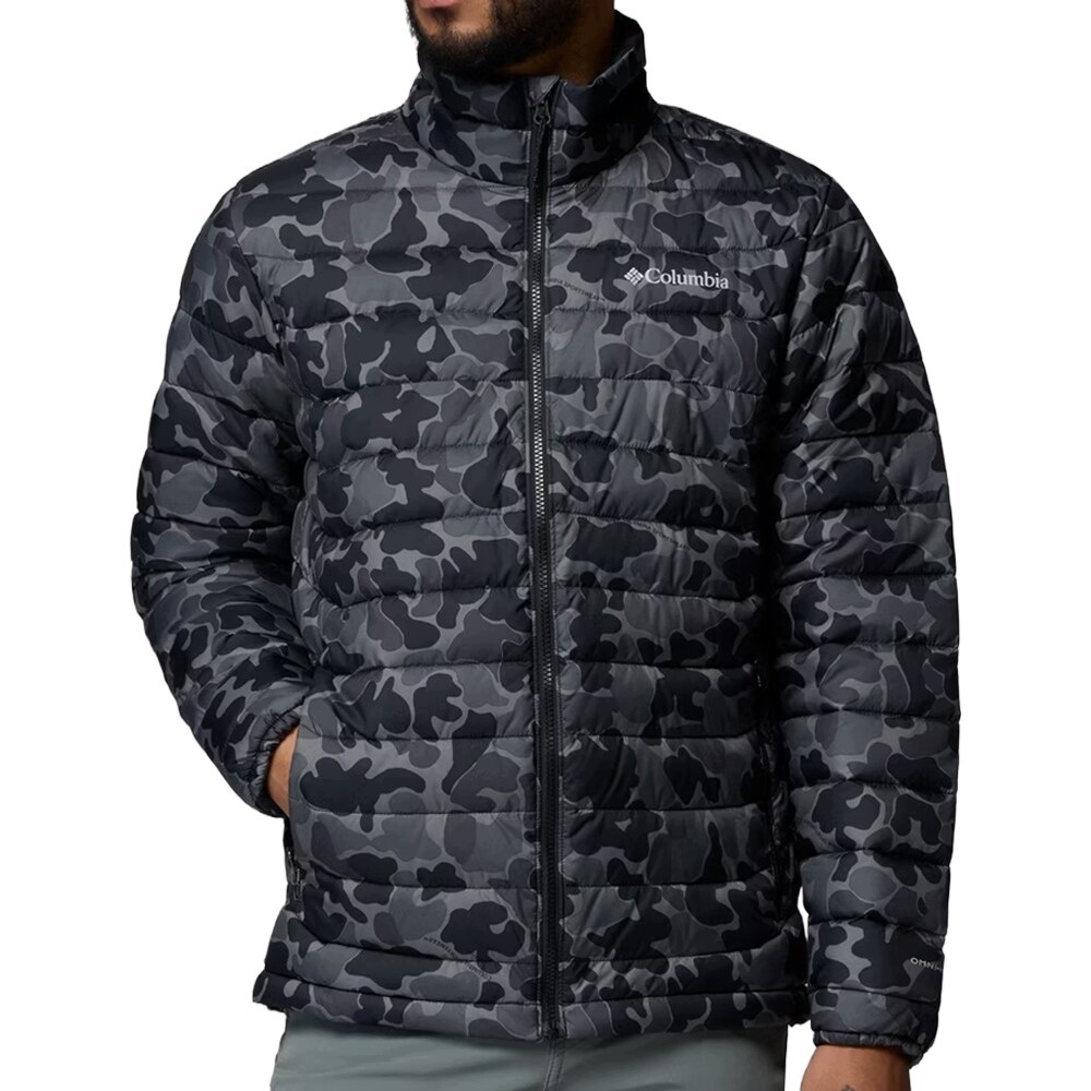 Pánská bunda Columbia Powder Lite II Printed Black Puzzle Camo S