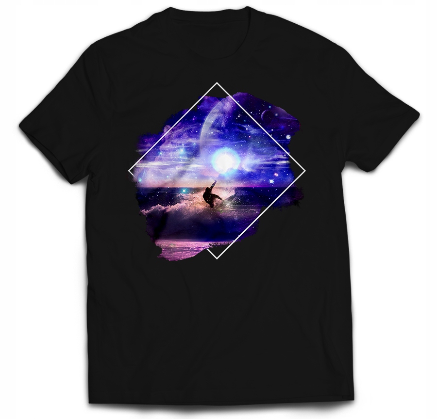 

Tshirt Surfing Surfer Galaktyka Niebo Gwiazda S
