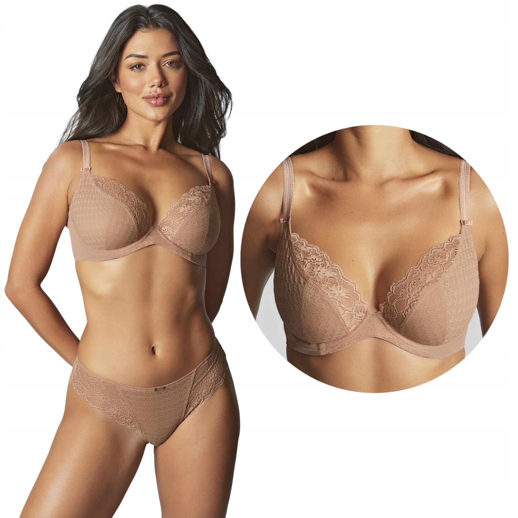 Panache Envy Plunge Bra Honey podprsenka 75H 34FF