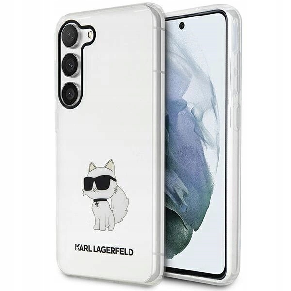 Pouzdro Karl Lagerfeld Ikonik Choupette pro Samsung Galaxy S23 průhledné