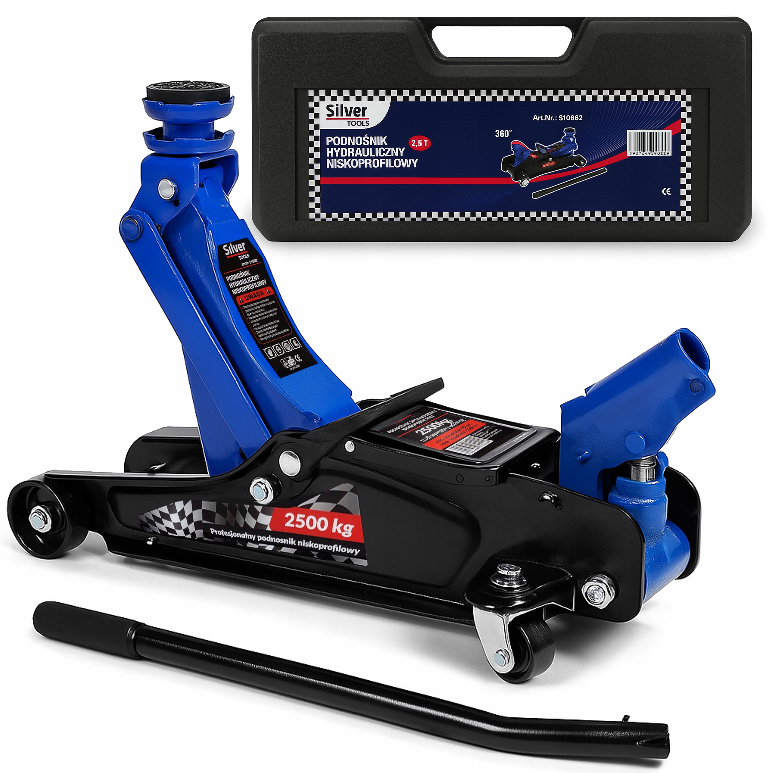 Hever Zvedák Nízkoprofilový 2,5 T V Kufru Otočná Rukojeť