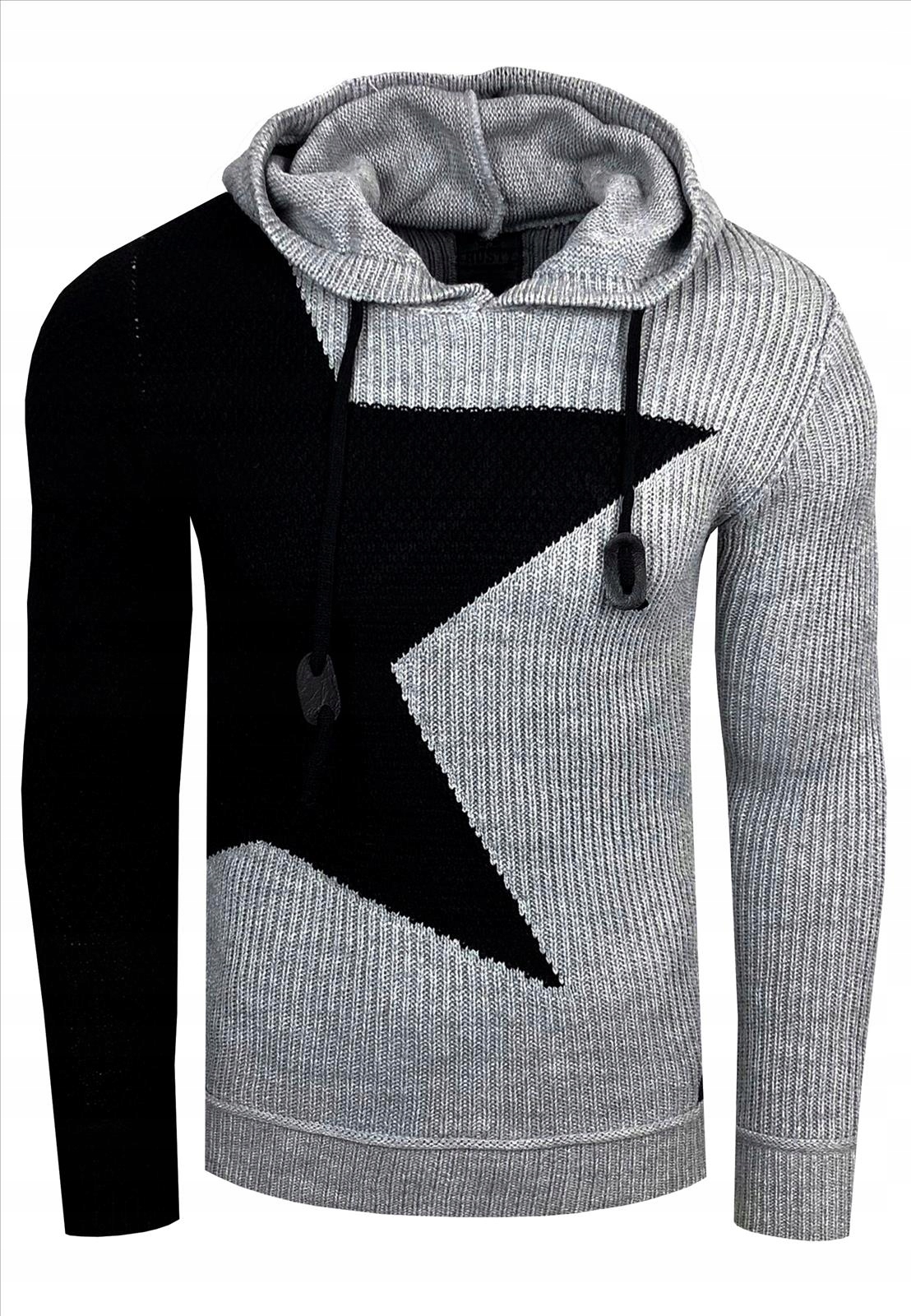 Pánský teplý svetr mikina s kapucí