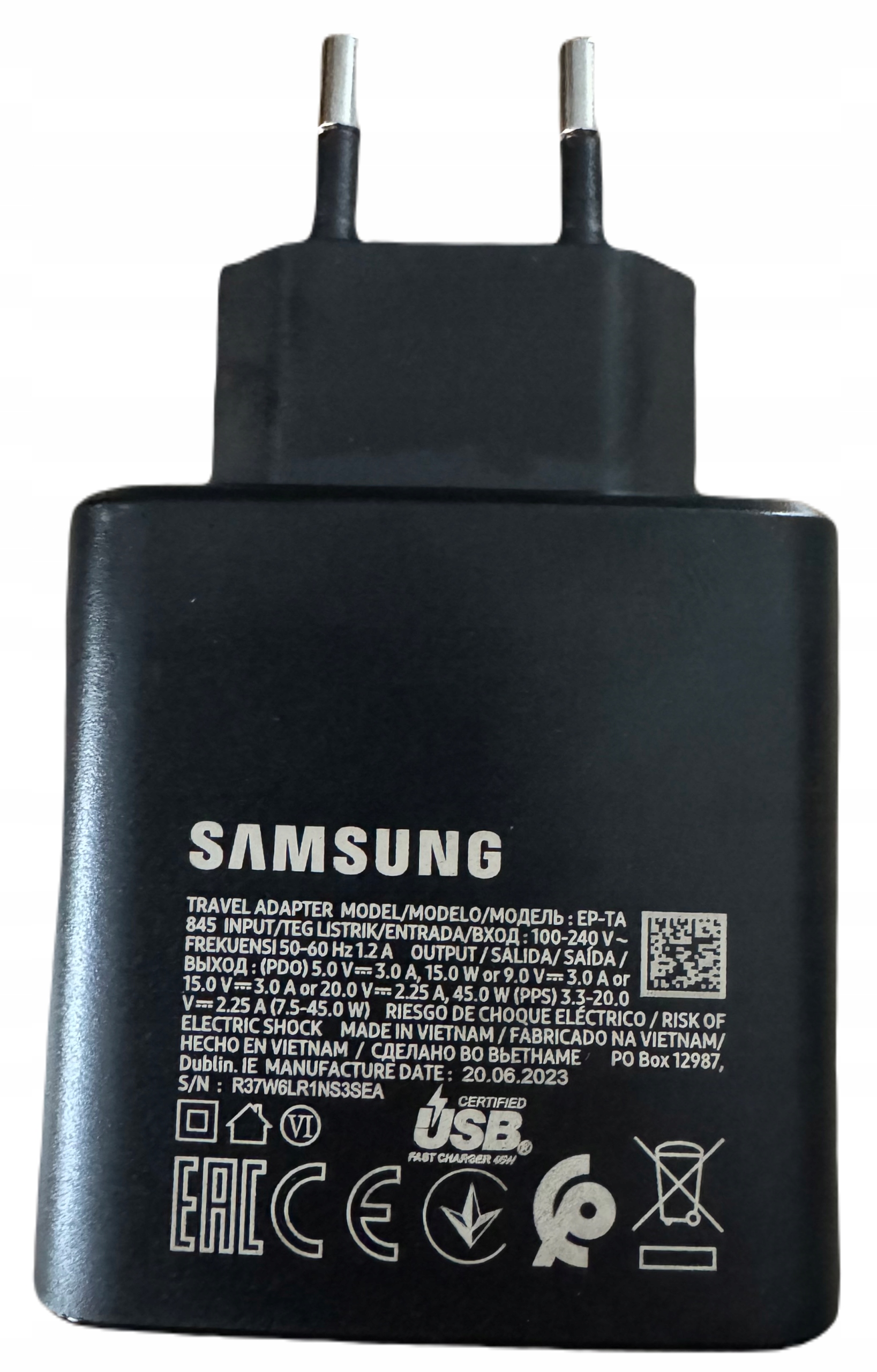 Oryginalna Ładowarka Samsung 45W Super Fast Charge Producent Samsung