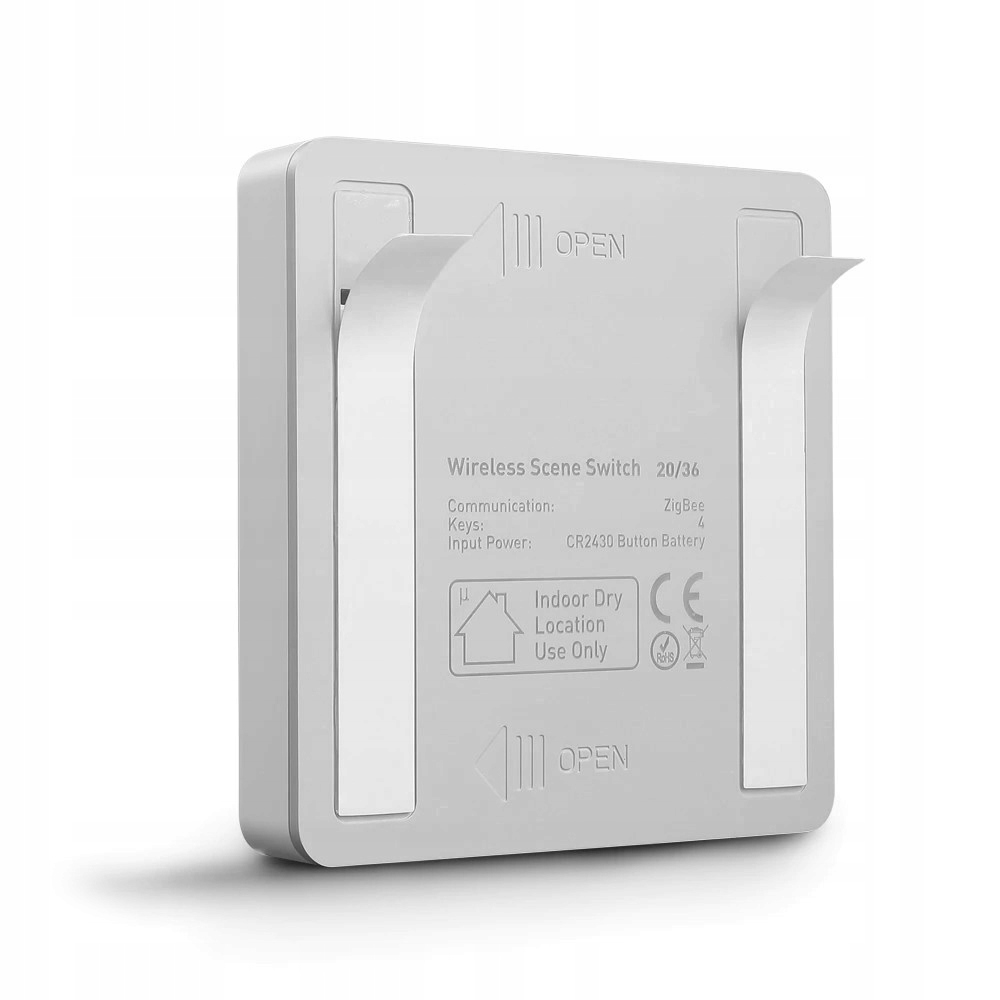 Pilot Przycisk Tuya Smart Zigbee 4 Kanały 12 Scen Zasilanie baterie