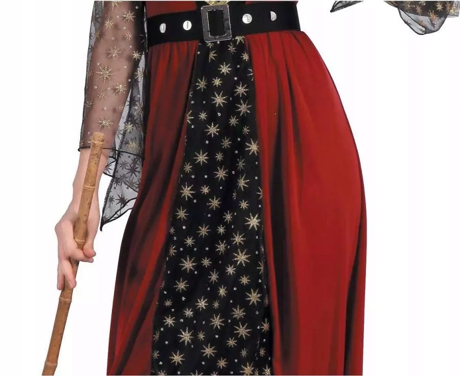 Sada pro dospělé Červená čarodějnice (šaty, klobouk, pásek),