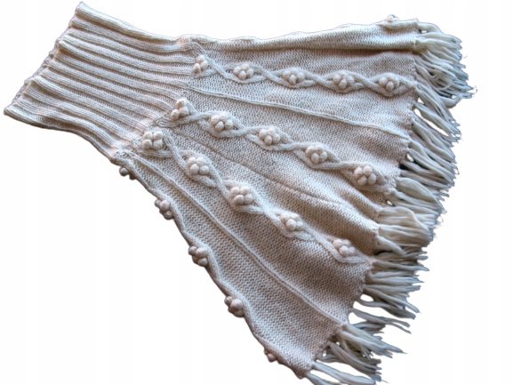 PAPAYA___PONCZO ECRU M__OVERSIZE