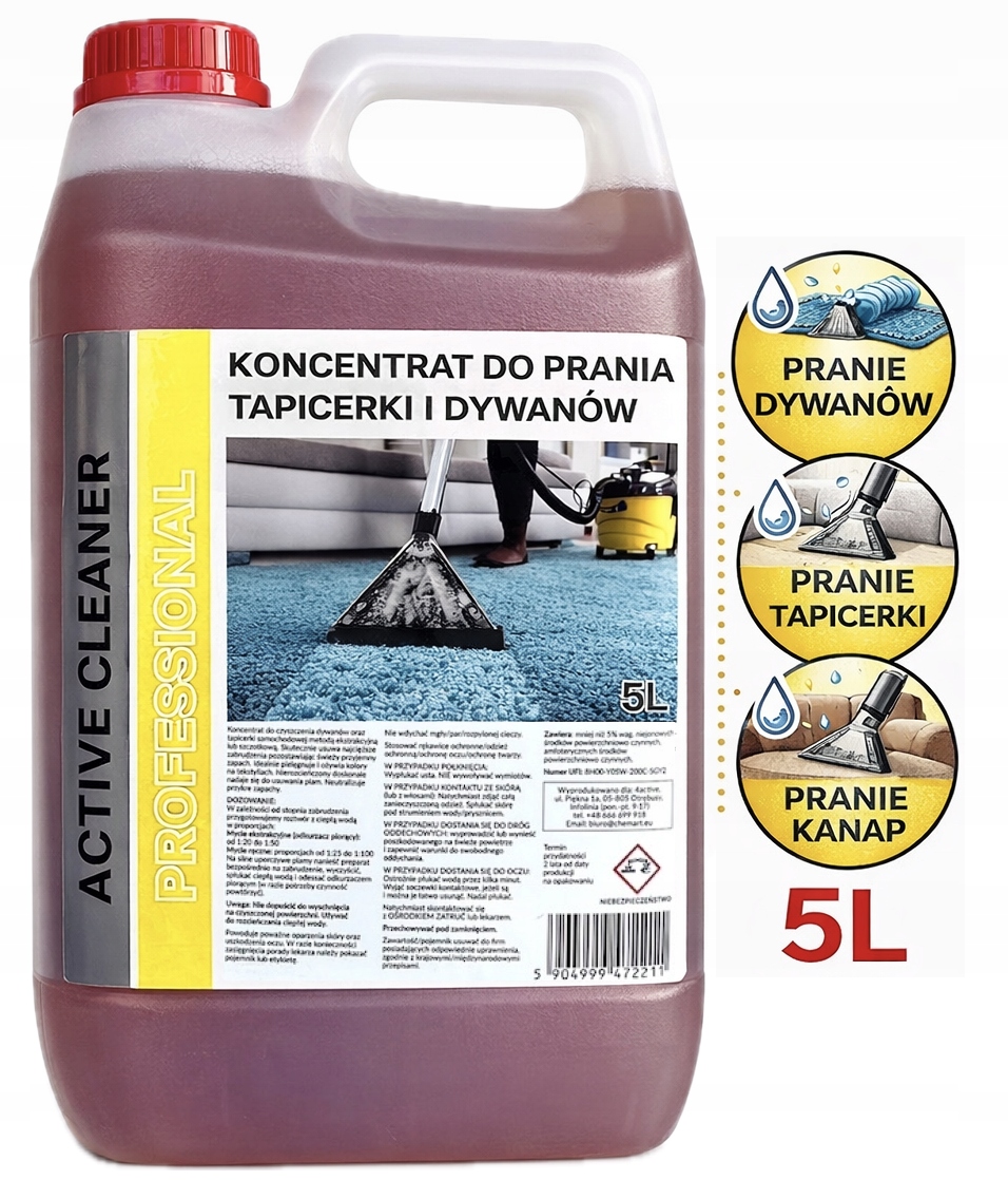 Levně Koncentrát na praní čalounění koberců 5L extrakční pro pohovky a koberce