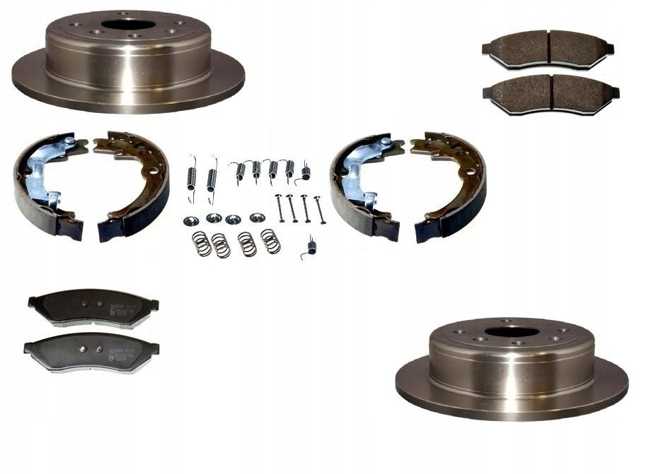 Kotouče Destičky Čelisti Pružinky Chevrolet Epica Zadní Sada 276MM