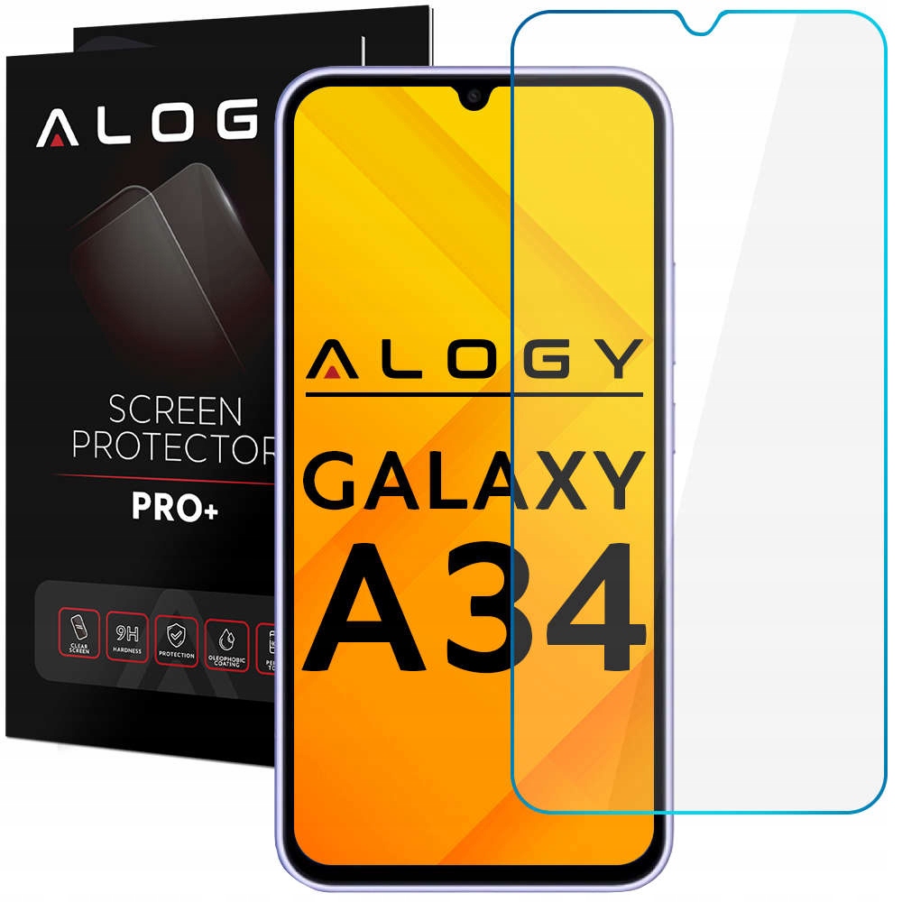 

Szkło Hartowane 9H Pro+ ekran Alogy do Samsung A34
