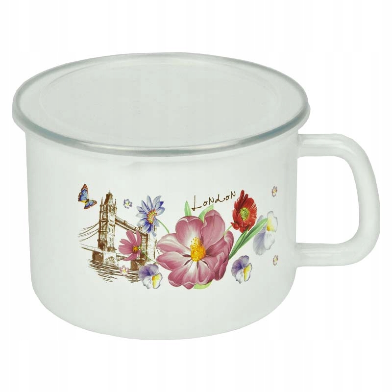 

Kubek Garnuszek Emaliowany Z Pokrywką 16cm 2L