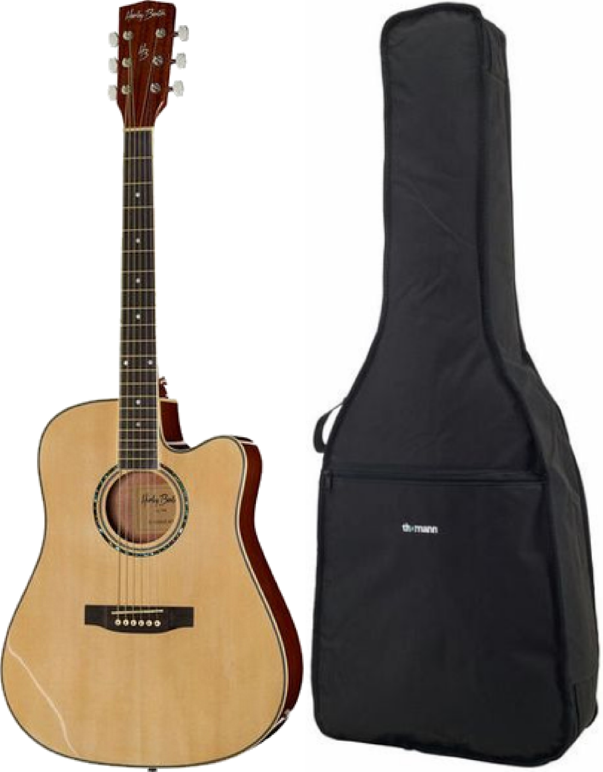 Elektroakustická akustická kytara Harley Benton D-120CE Jasné pouzdro
