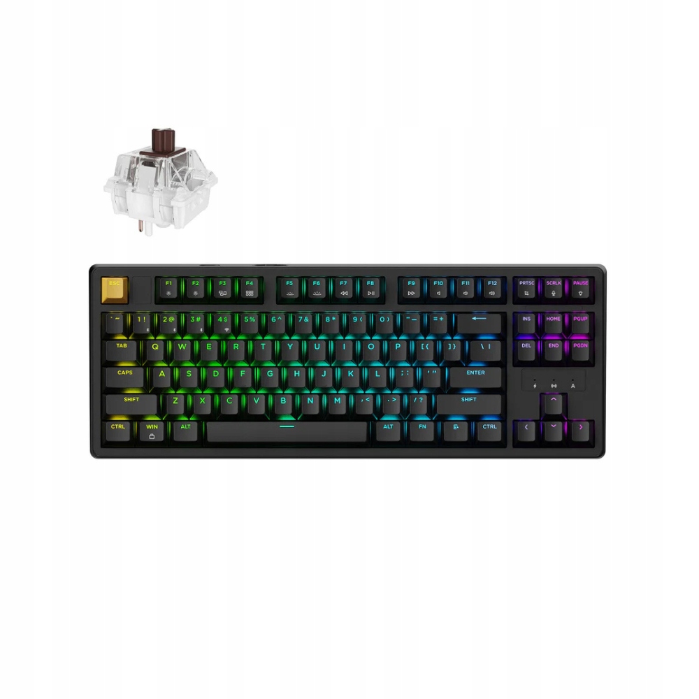 Keychron J4 Qmk Bezdrôtová mechanická klávesnica Rgb Hot-Swap Brown
