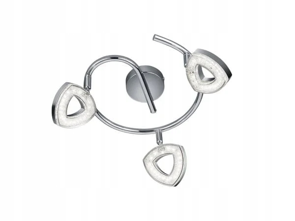 Moderná stropná lampa Led strieborná špirála 3 body teplé svetlo Rl