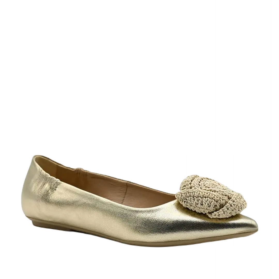 Dámské baleríny CheBello 4669-046-000-PSK-S379 zlaté Velikost 37, Zlatá