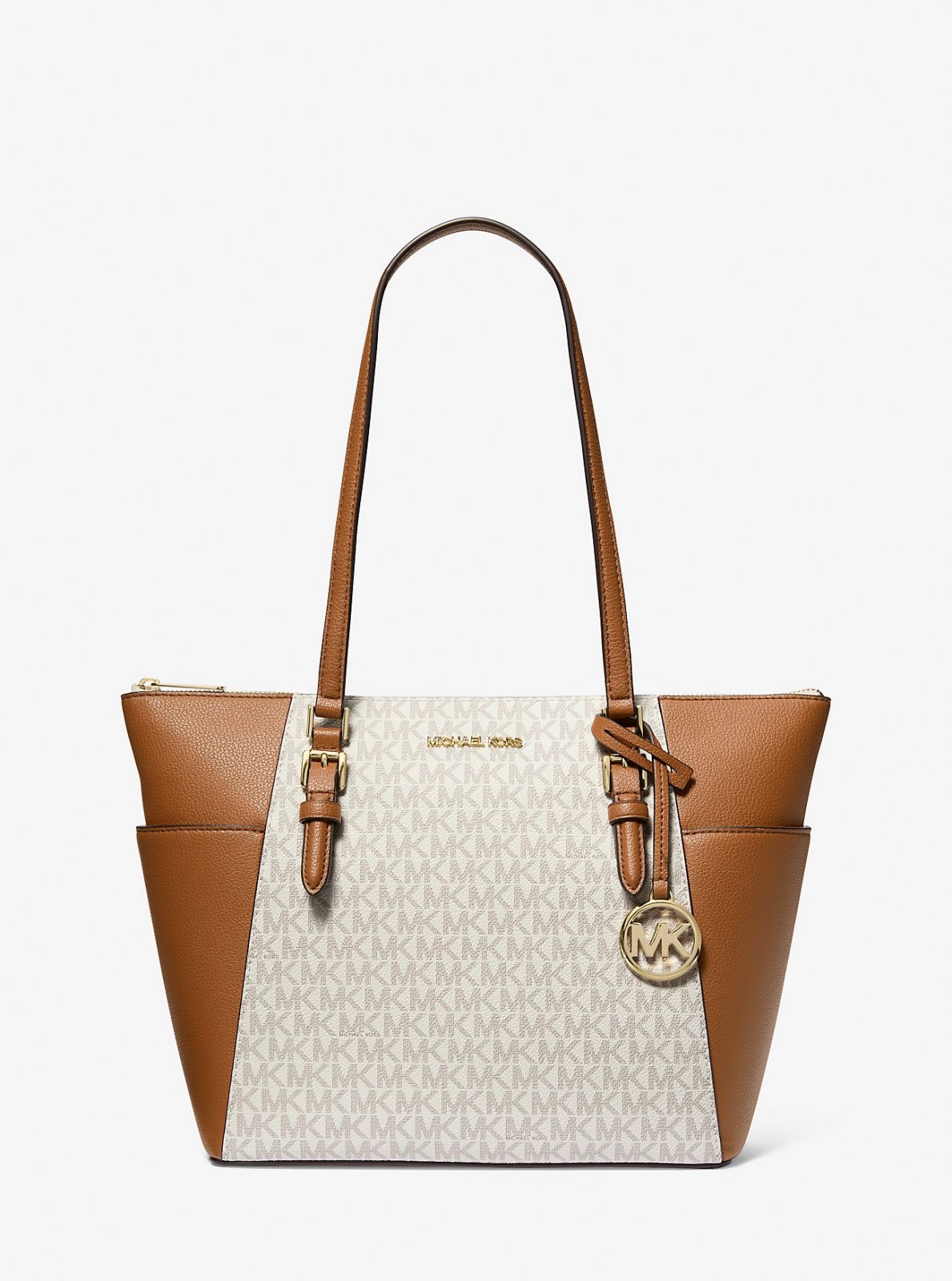 Michael Kors dámská kožená kabelka Charlotte hnědá