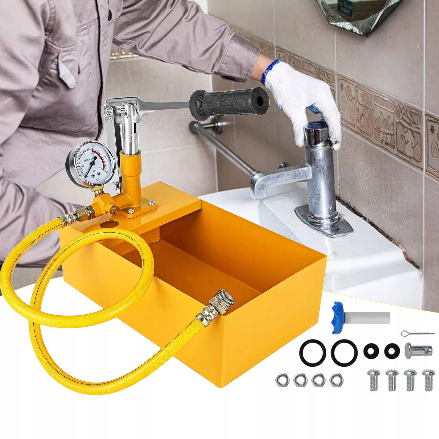 Ruční Čerpadlo Pro Tlakové Zkoušky A Testování Těsnosti 25 Barů