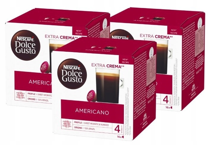 Levně Kapsle Nescafe Dolce Gusto Americano 3x16 Ks 48ks