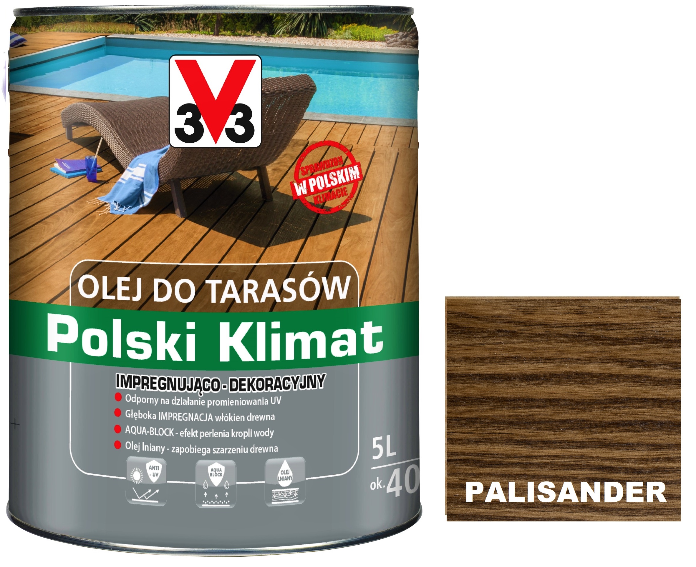 V33 OLEJ DO TARASÓW 5L PALISANDER 3V3