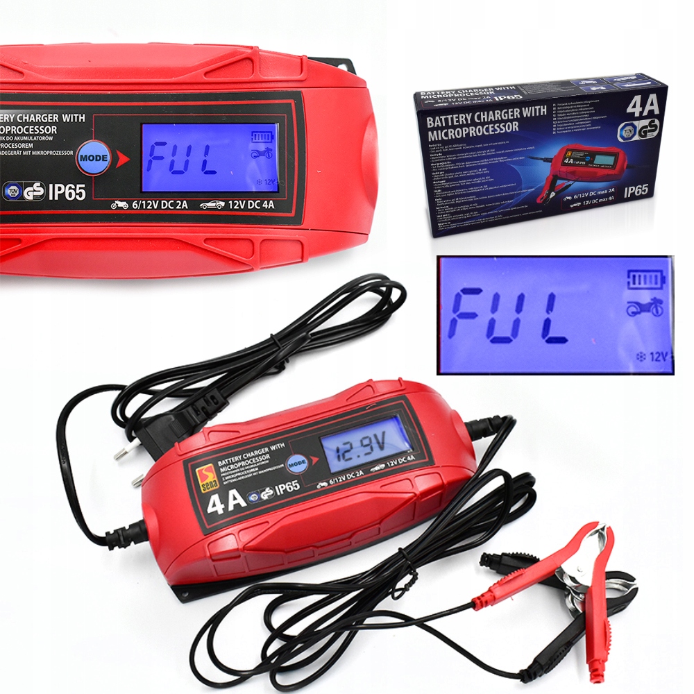Ładowarka mikroprocesorowa żelowych GEL 12V 4A
