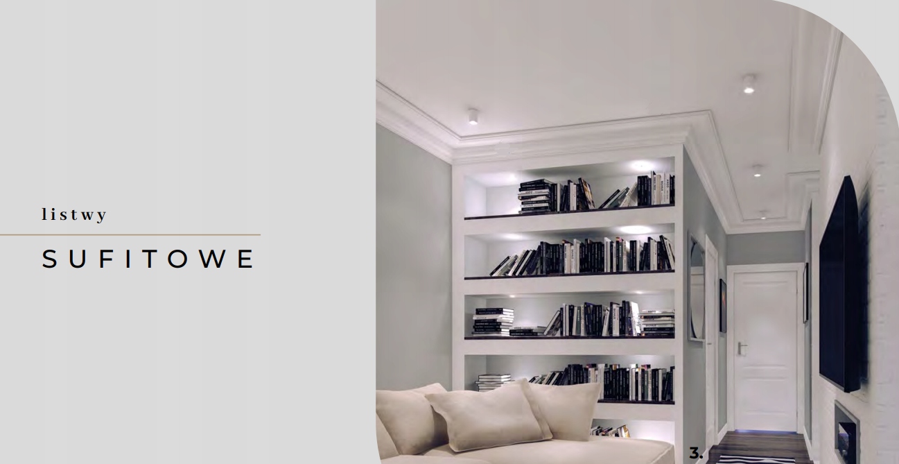 Listwa sufitowa OZDOBNA, Mardom MD172, 4 cm Długość 2 m