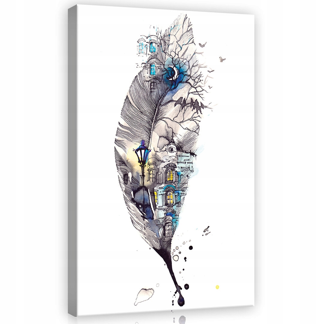 Obraz 60x80 Město v peru akvarel grafika krajina snění fantazie