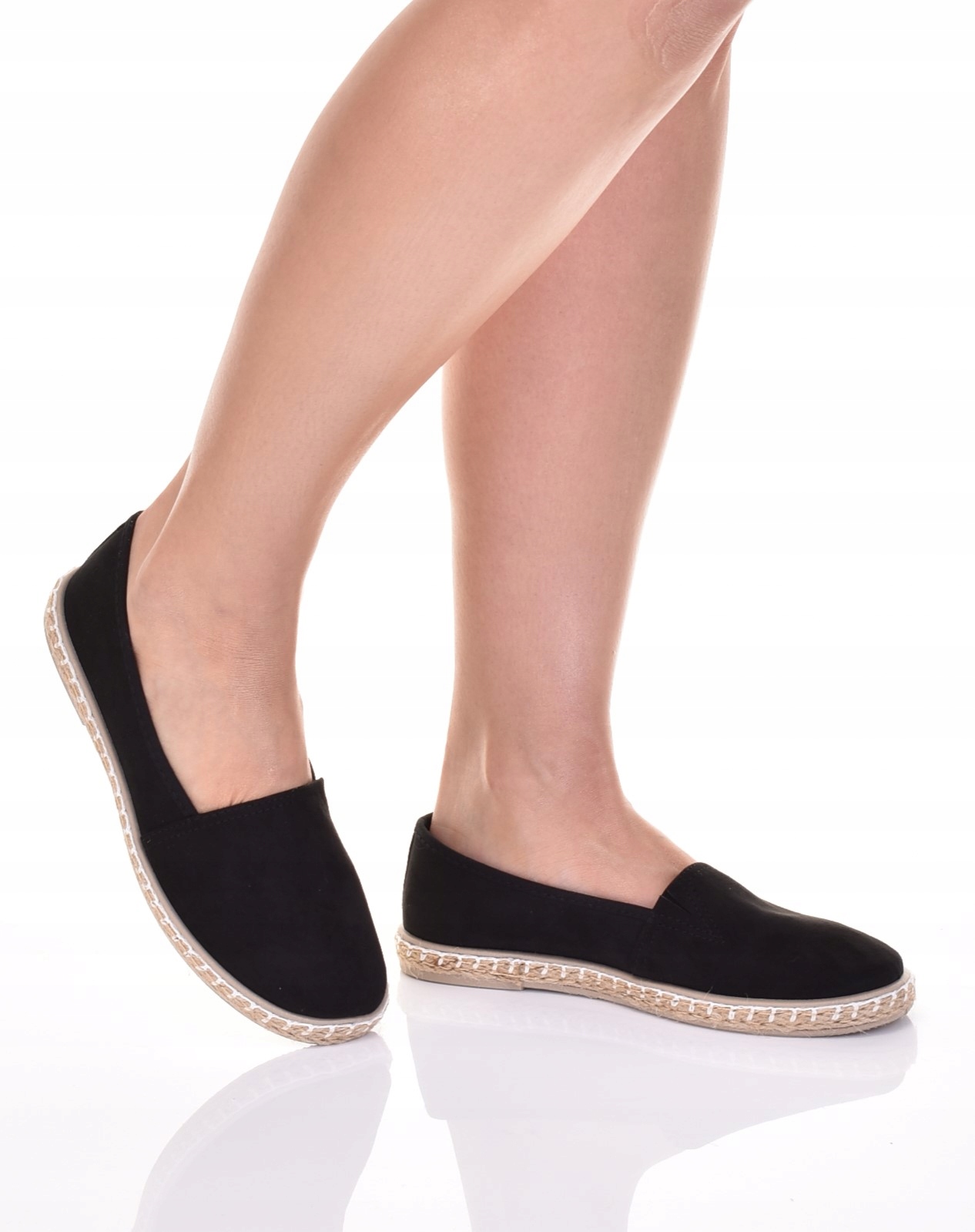 LEKKIE ESPADRYLE DAMSKIE MODNE TENISÓWKI WSUWANE NA WIOSNĘ LATO WAKACJE Rozmiar 40