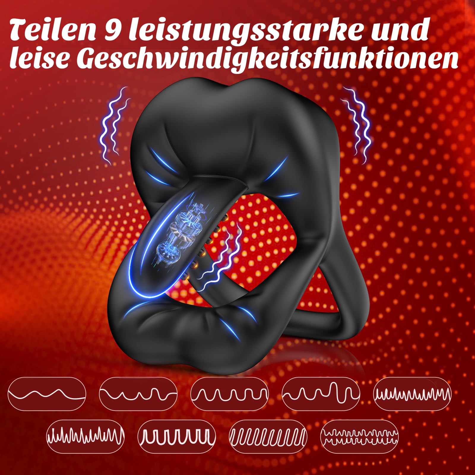 DUAL Wibrator Penisowy Z Regulowanym Stymulatorem Dla Par Mężczyzn — miniatura 4