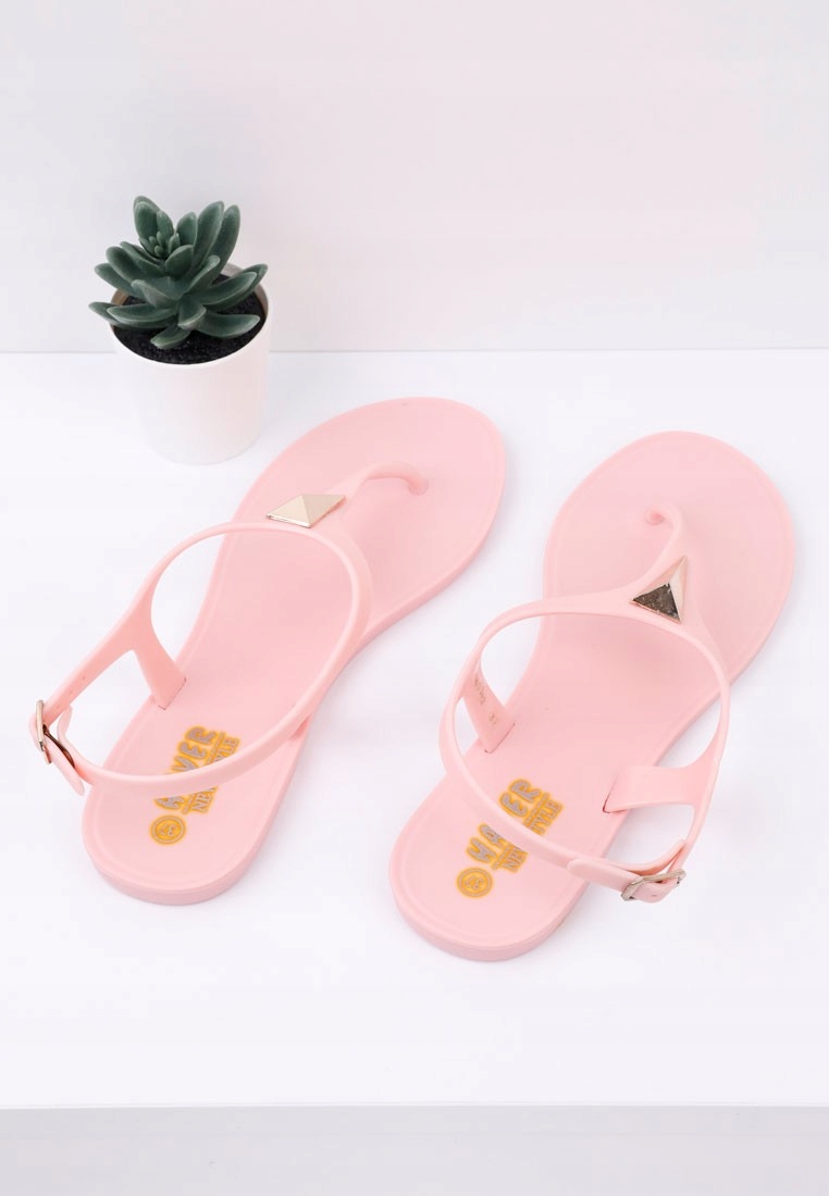 RÓŻOWE SANDAŁY DAMSKIE JAPONKI PŁASKIE GUMOWE MELISKI SANDAŁKI WYGODNE Marka inna