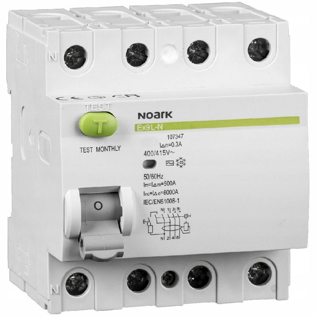 

Noark Wyłącznik Różnicowoprądowy 63A 4P 30mA Ac