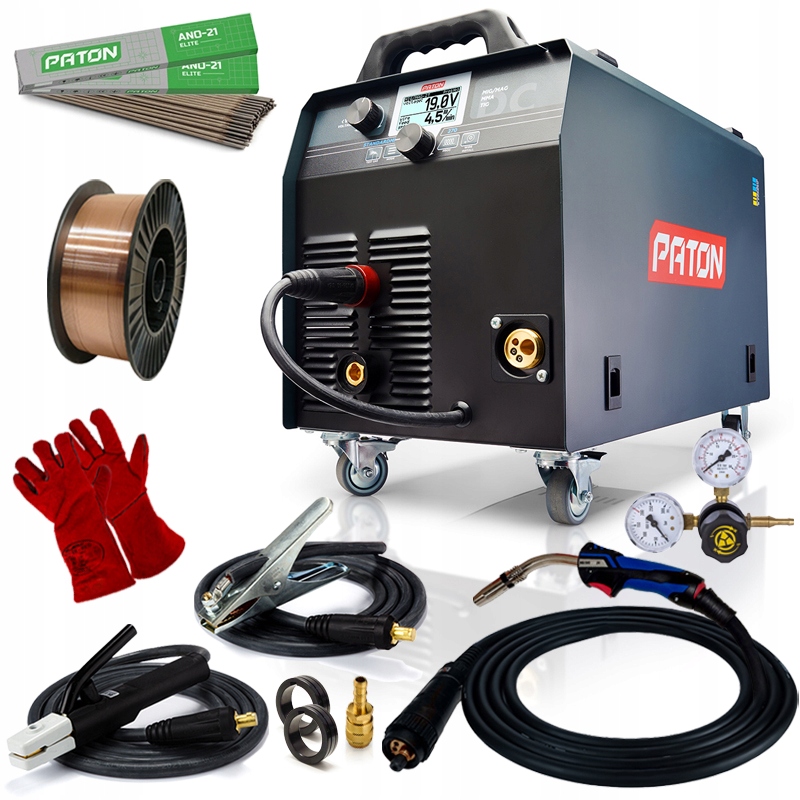 Spawarka Migomat Mig Mag Mma Tig Lift Paton StandardMIG 270A 400V Zestaw