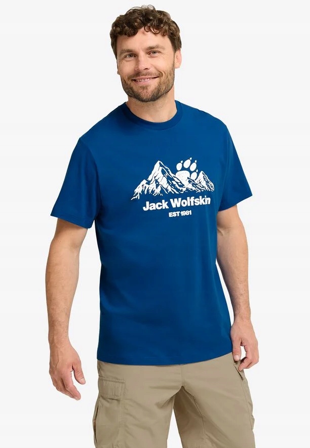 Koszulka Męska Jack Wolfskin Carefree T Blue Orchid XXL
