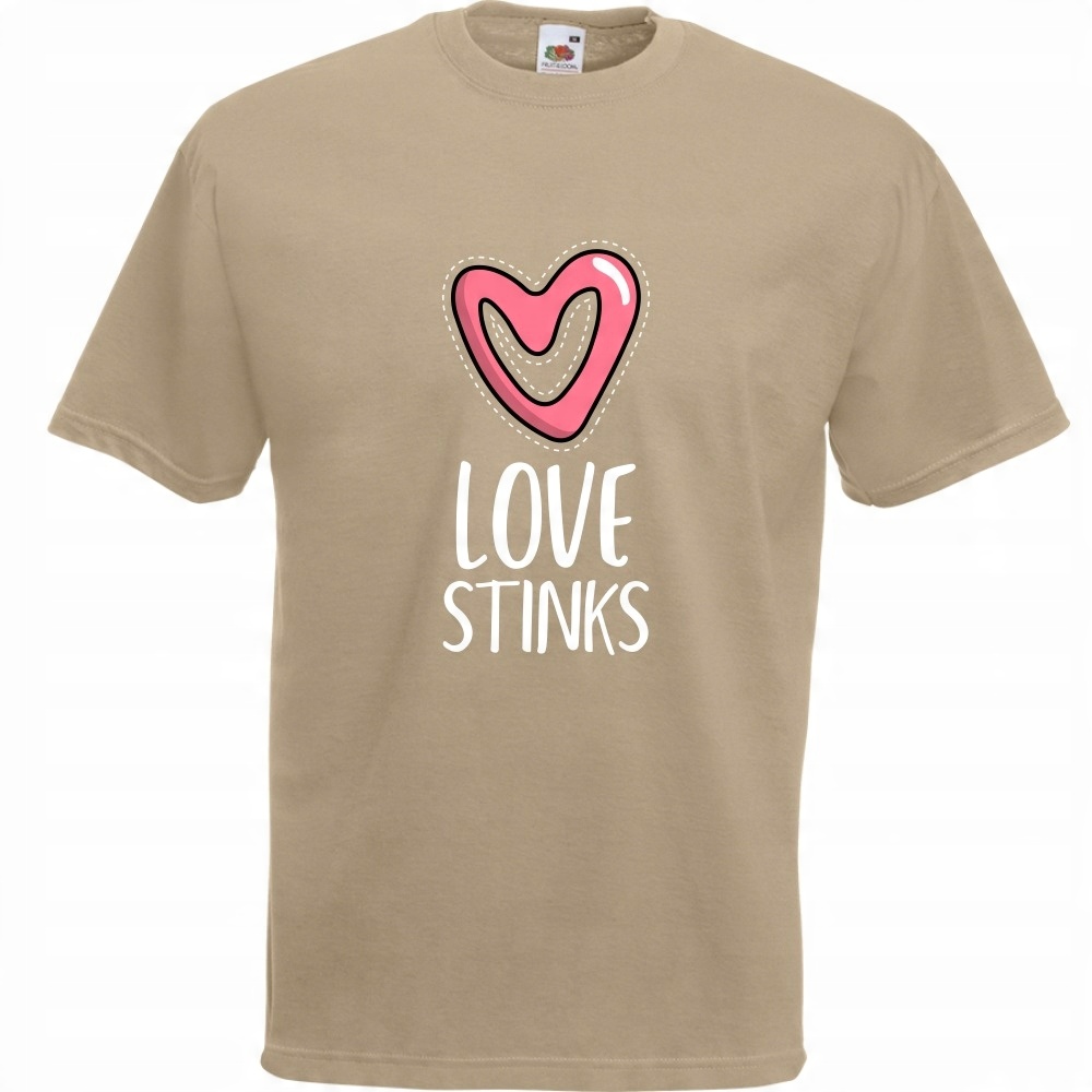 

Koszulka love stinks miłość śmierdzi M khaki