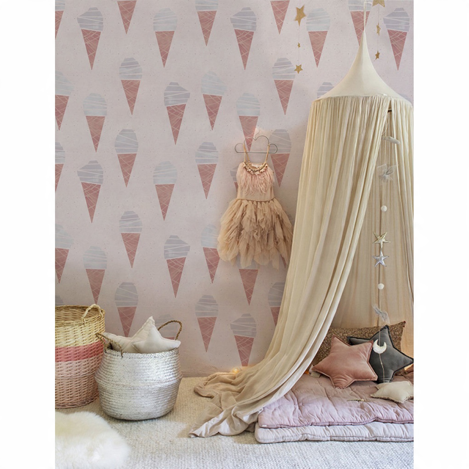 

Tapeta ścienna Geometryczne lody vintage 290x290cm