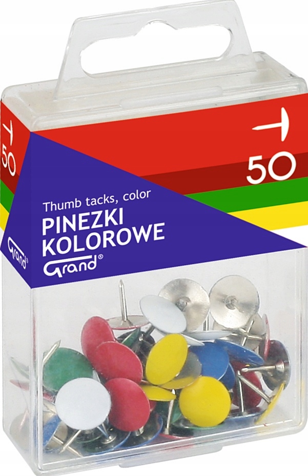 

Pinezki metalowe Grand kolorowe 50 szt.