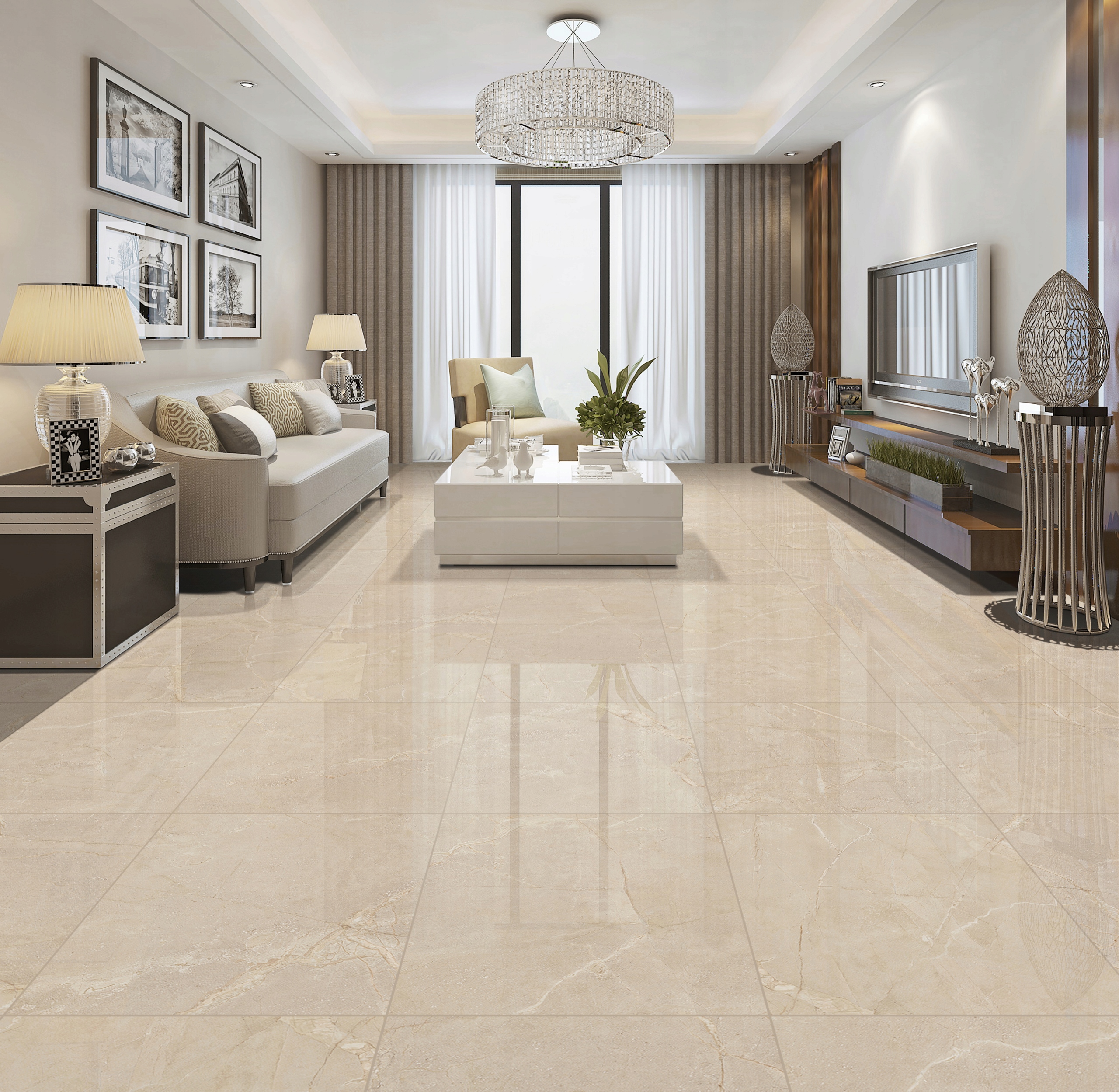 PŁYTKI PODŁOGOWE GRES CRISTA CREMA 60x60 POŁYSK Typ gres