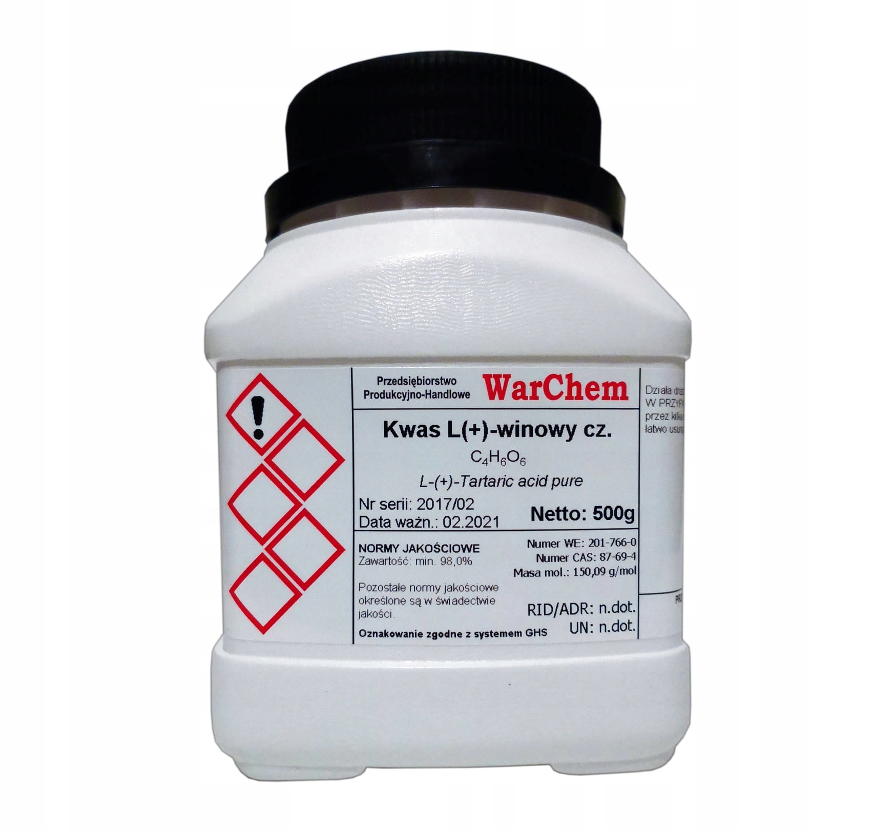 

Kwas Winowy 500g Warchem [46286]