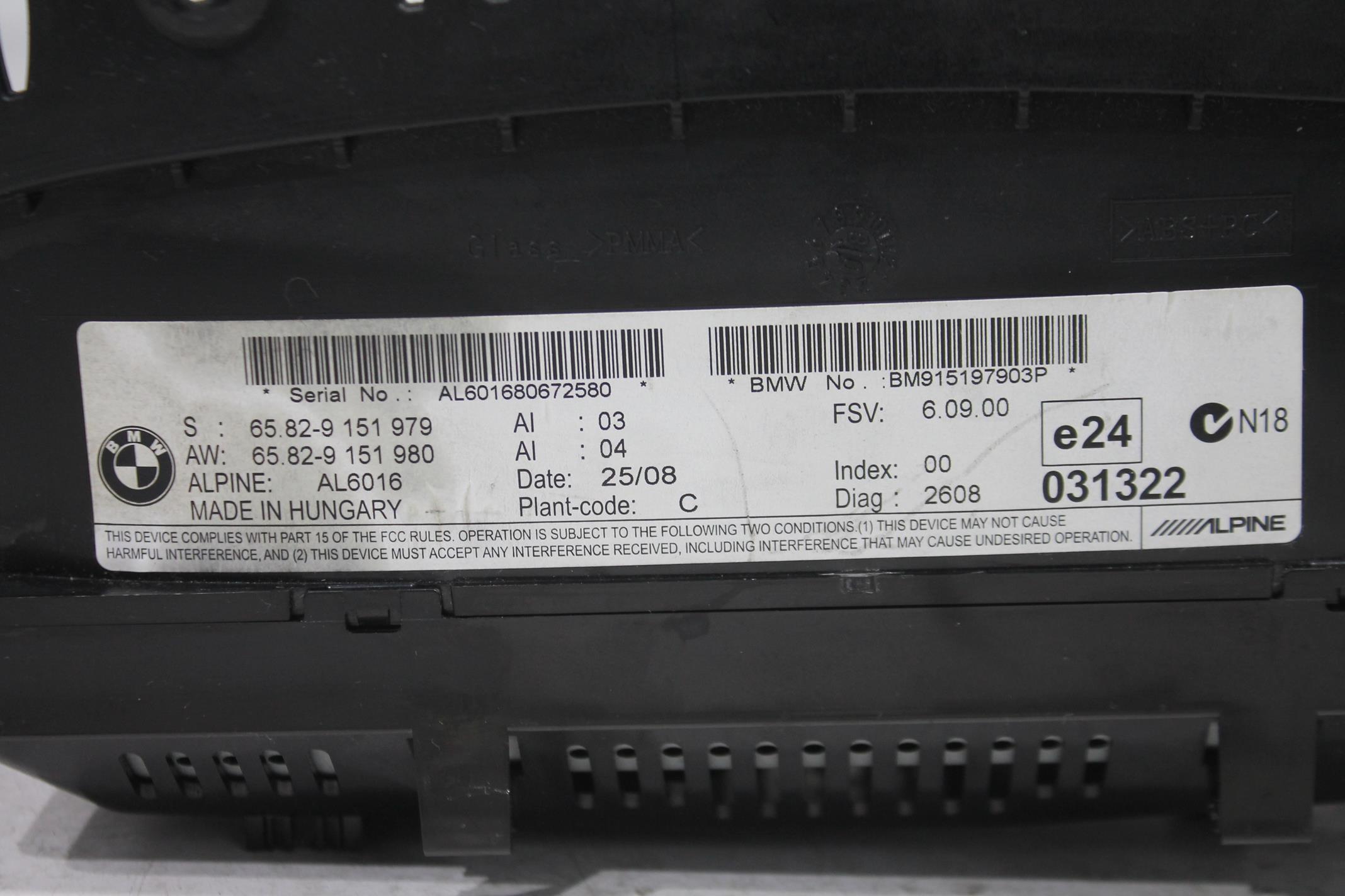 EKRAN display 9151979 BMW E90 E91 04-12