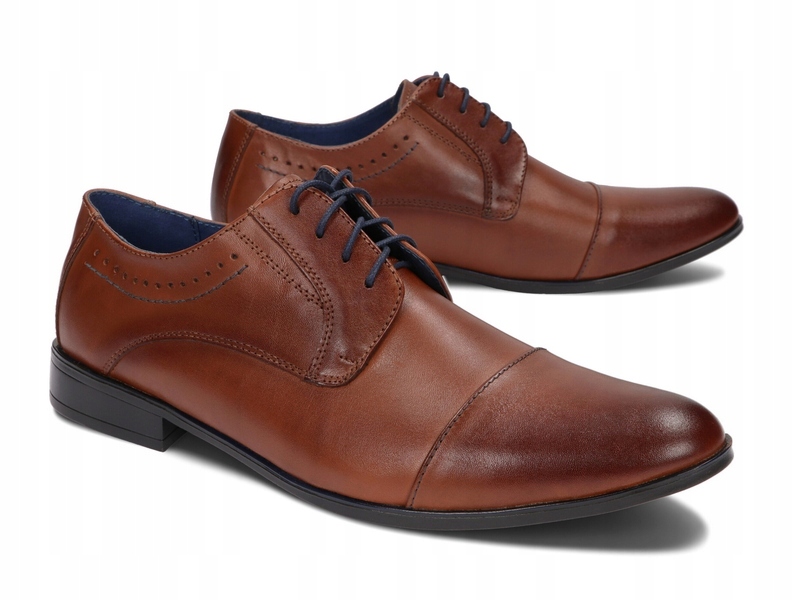 

Buty Męskie Obuwie Wizytowe Skóra 052 Brąz 41