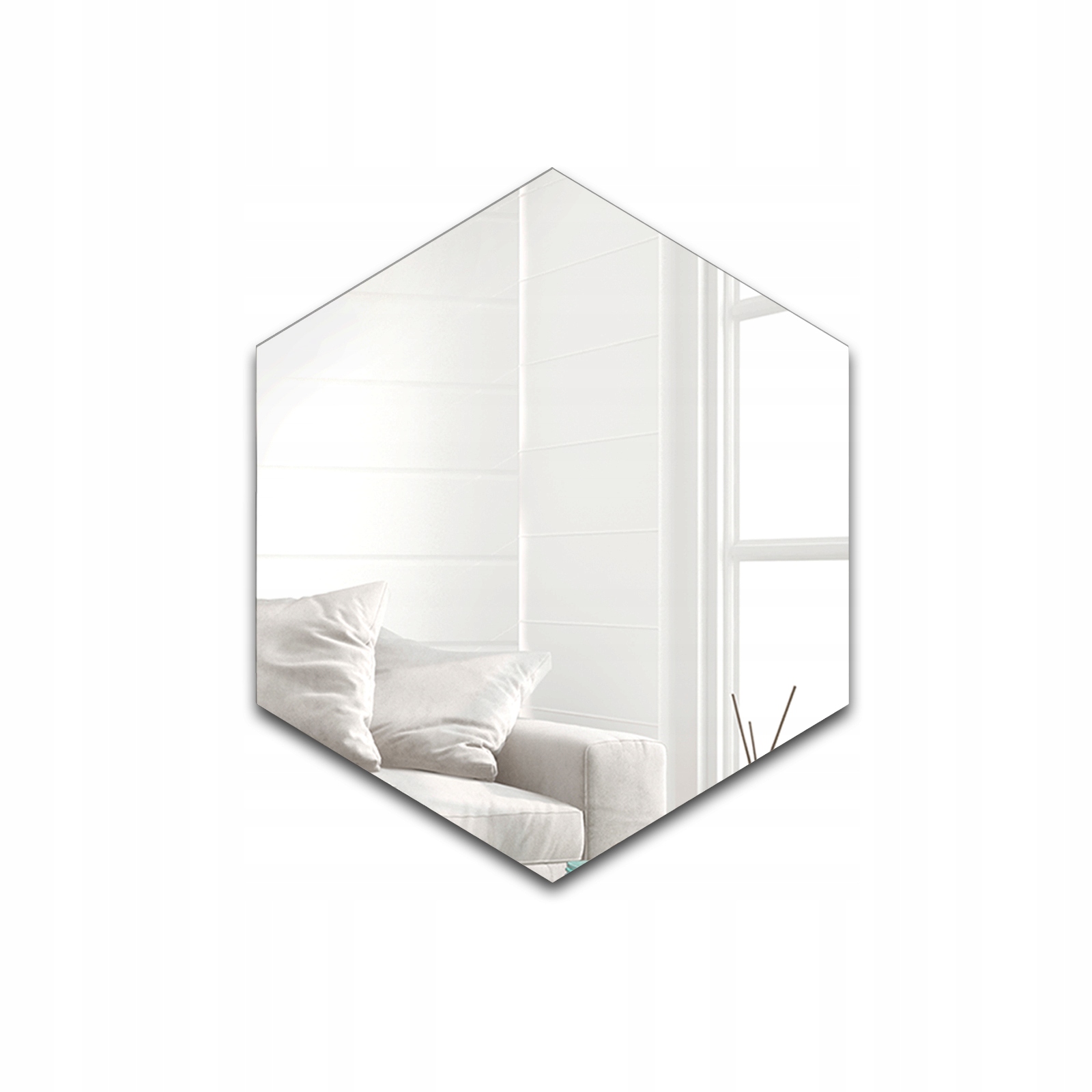 Zrcadlo s geometrickým tvarem Hexa 70x81 nástěnné