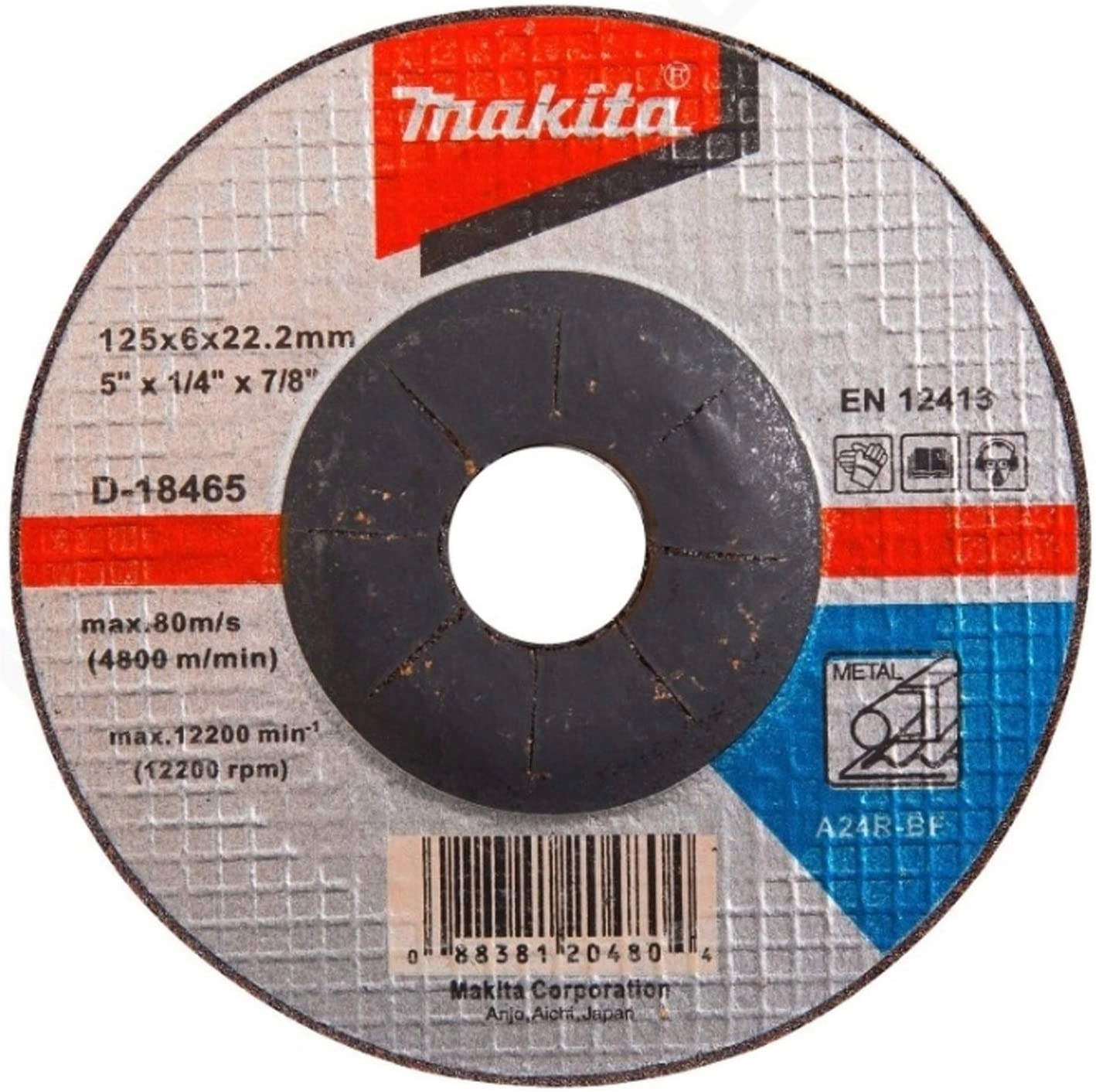 

Tarcza szlifierska do metalu 125x6mm A24R D-18465