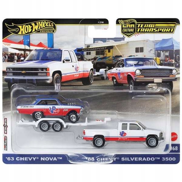 '63 Chevy Nova '88 Chevy Silverado 3500 Hot Wheels Premium 1:64