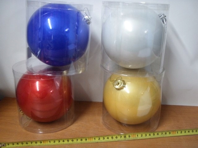 bombka 15cm  biała niebieska | XMB-16057 — 3