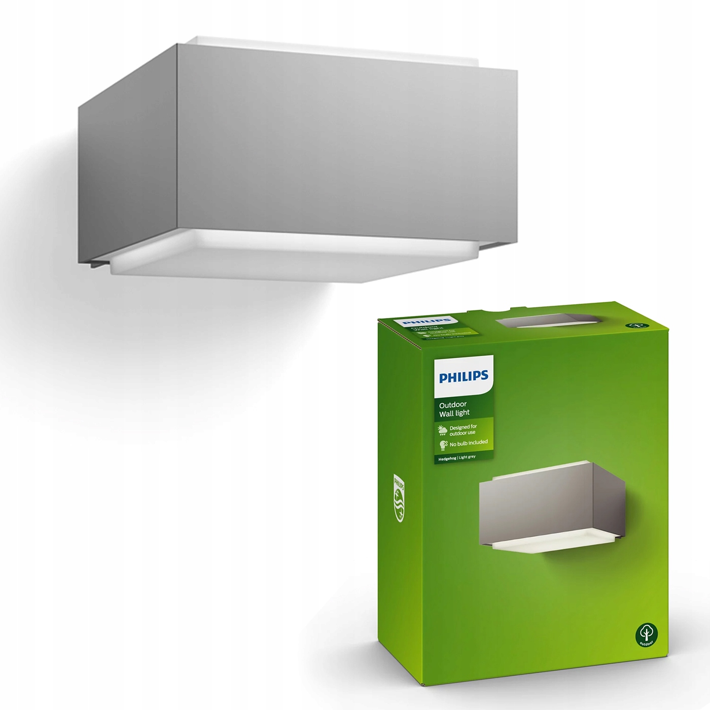 Philips Lampa ogrodowa Led Kinkiet elewacyjny Hedgehog E27 szary IP44