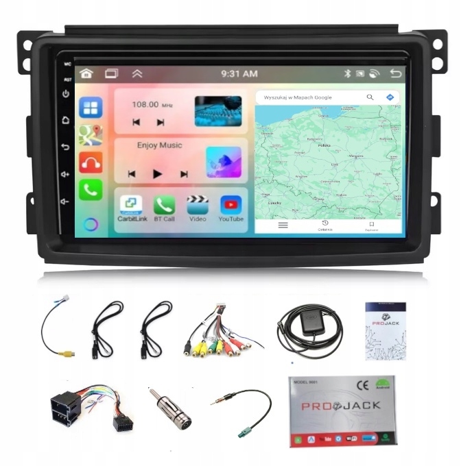 Rádio S Navigací Carplay Smart W451 2006-2009 Wifi Android 4GB 64GB
