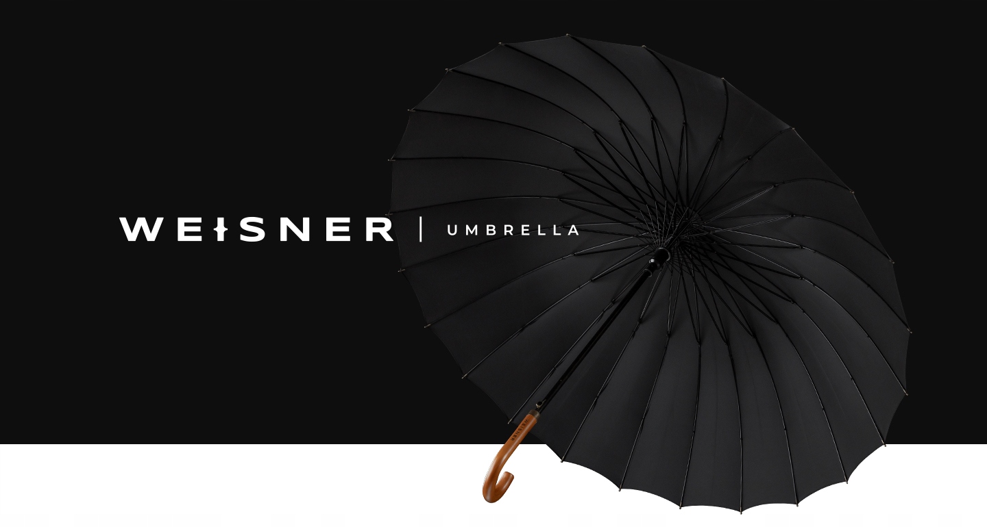 DUŻY CZARNY PARASOL RZĄDOWY 24 DRUTY PREMIUM Z WŁÓKNA DREWNIANA RĄCZKA XXL Długość po złożeniu 97 cm