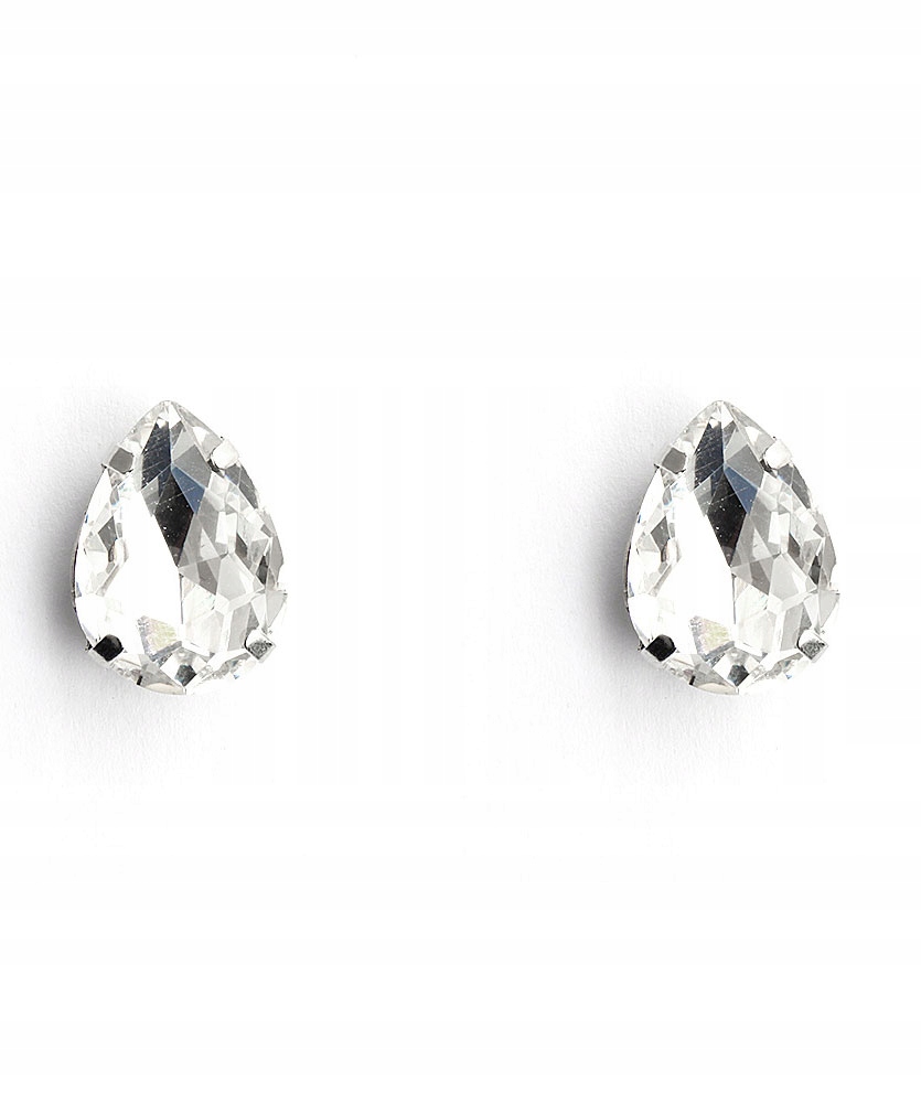 KOLCZYKI ŁEZKI BIAŁE