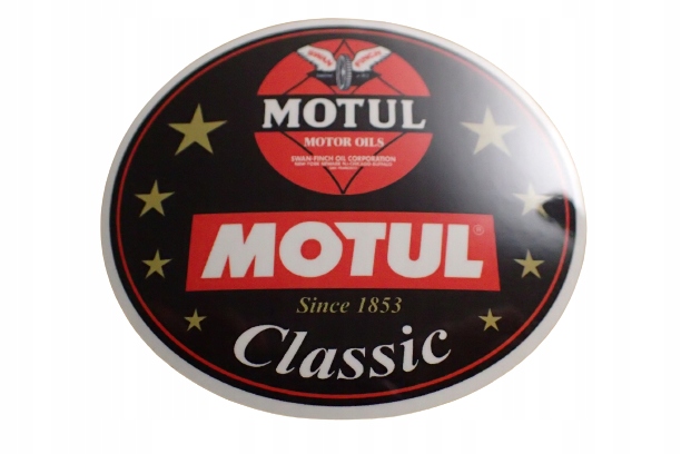 Naklejka Winylowa Motoryzacyjna Moto France Oil Racing Retro 7,6 x 6,6 cm