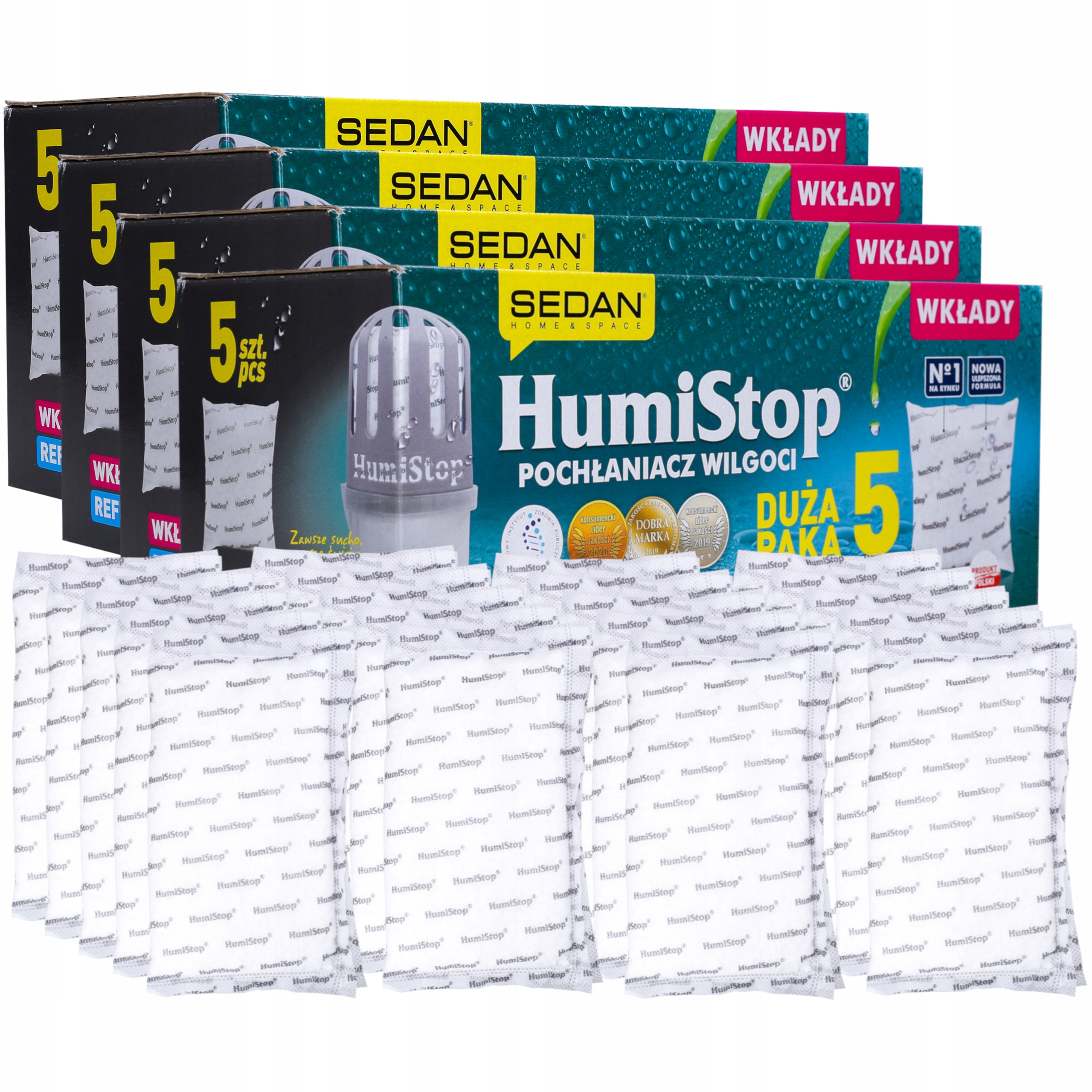 Humistop náplně 280 g do pohlcovače vlhkosti, sada 20 ks, balení