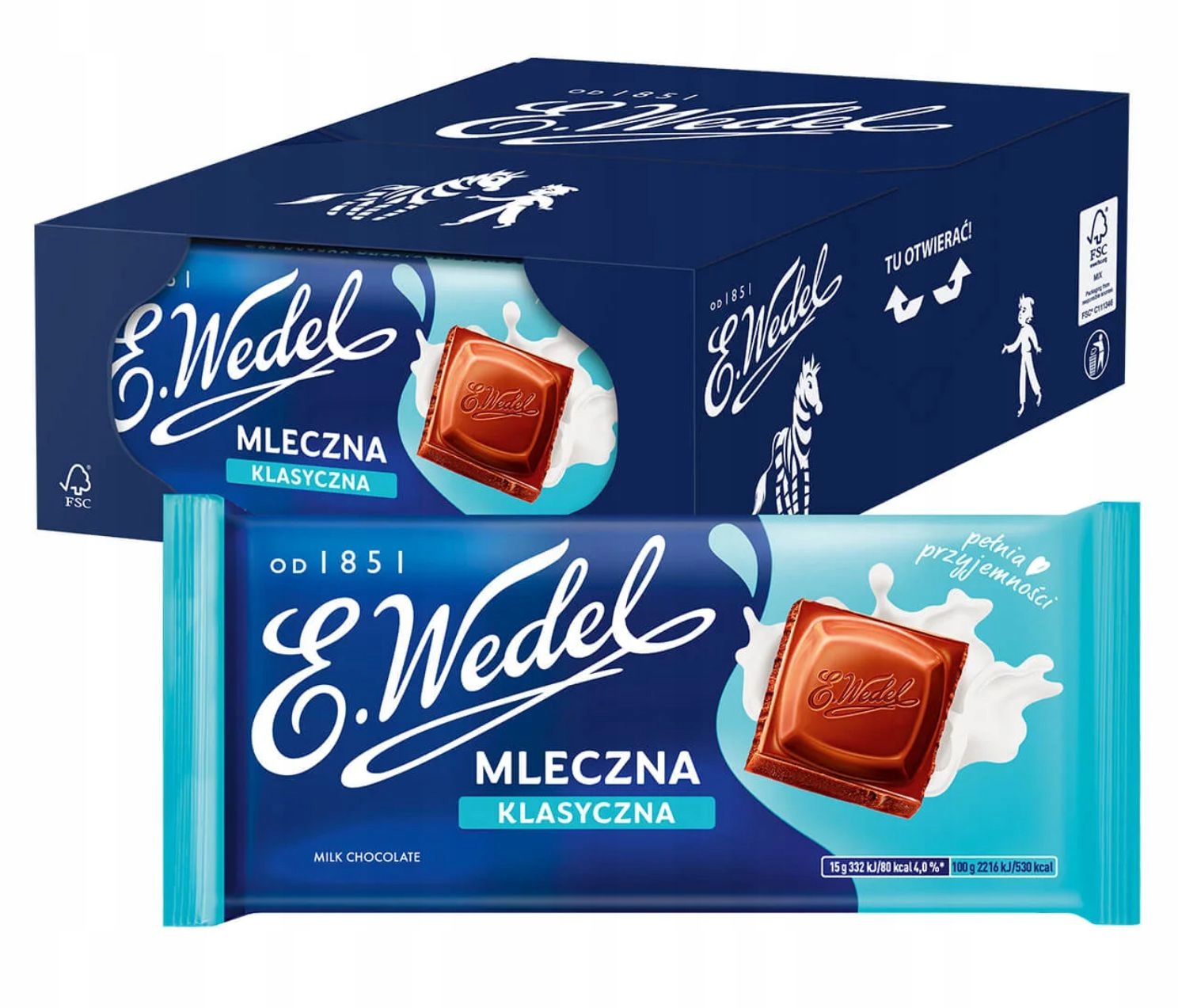 (x22) Wedel Czekolada Mleczna 90g