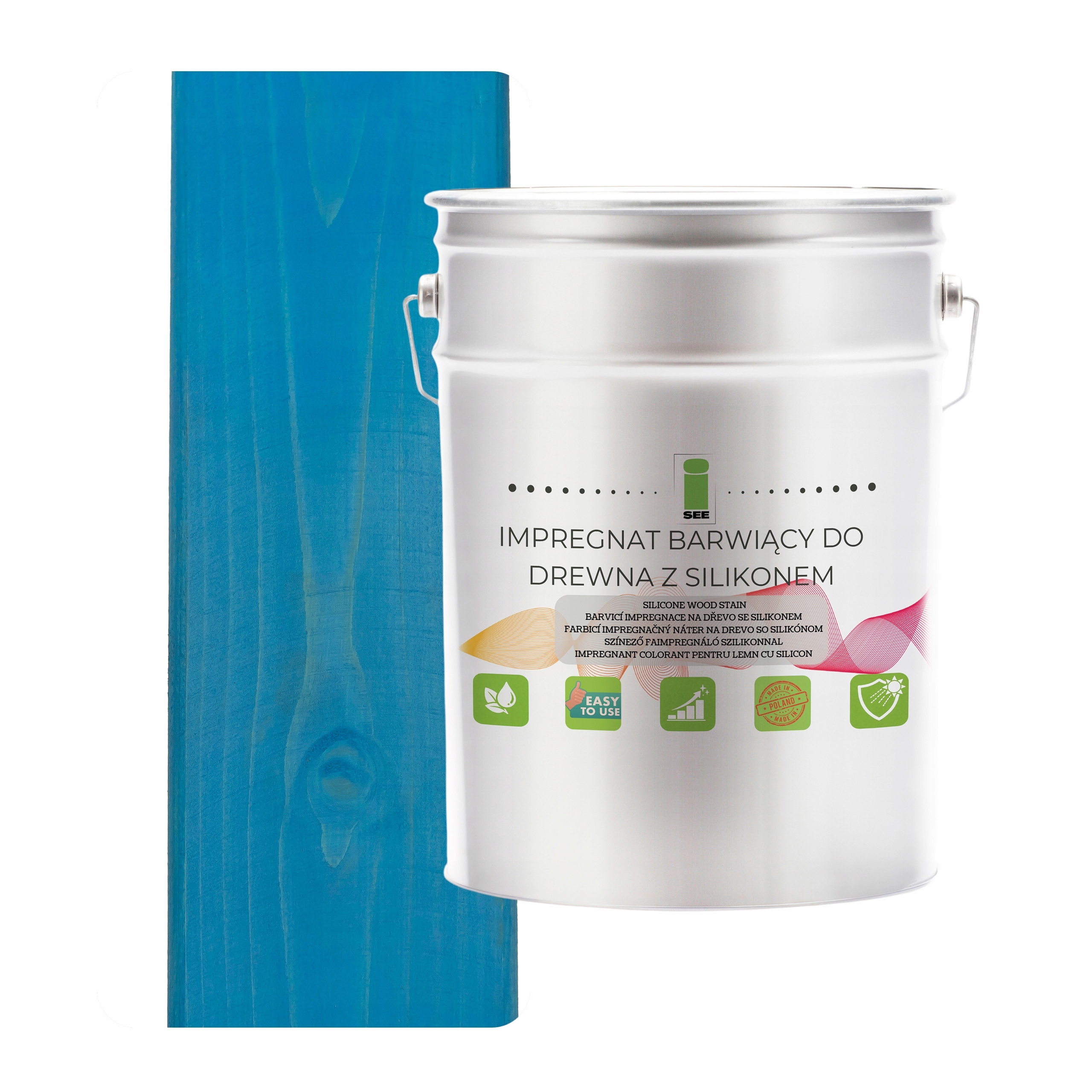 Impregnat Na Dřevo S Voskem Silikonem Modrý Hydrofobní 2v1 10L D110